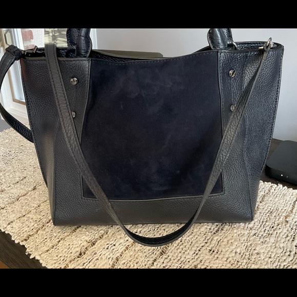 Botkier Dark Navy Leather Handbag - Picture 1 of 3
